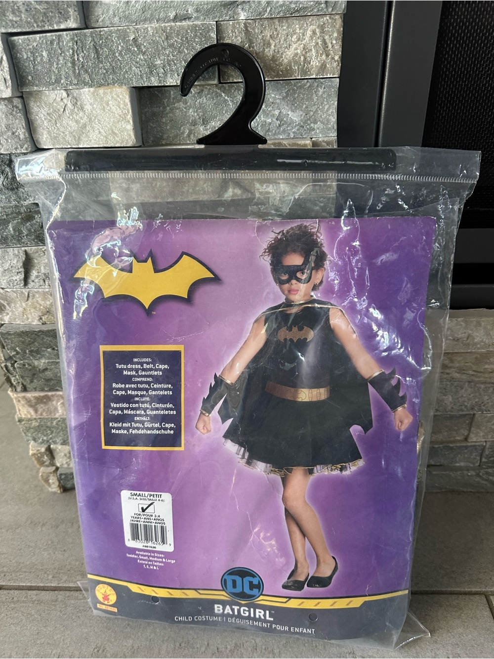 DC Batgirl Kids Costume - Black & Gold Size 4-6